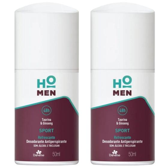 Imagem de 2UN Desodorante Ho Men Roll On Sport Refrescante 50ml Davene