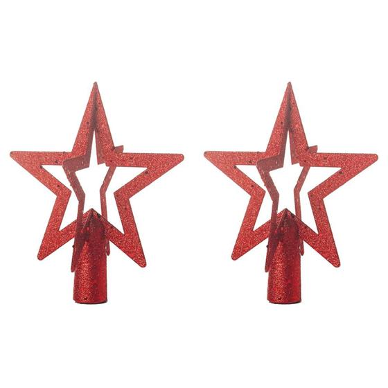 Imagem de 2Un Enfeite Ponteira de Estrela de 20cm para Decoração de Árvore de Natal