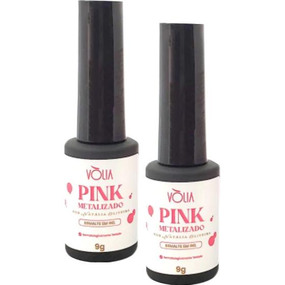 Imagem de 2UN Esmalte em Gel Pink Metalizado 9g Volia