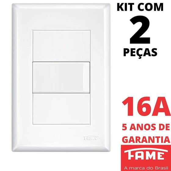 Imagem de 2un Interruptor Intermediário Four Way 16A Com Placa Evidence FAME