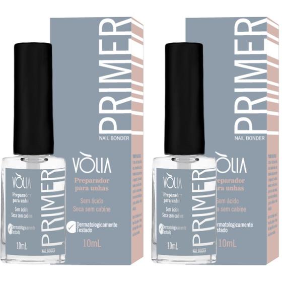 Imagem de 2UN Primer Nail Bonder Preparador De Unhas Em Gel 10ml Volia