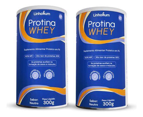 Imagem de 2un Protina Whey Suplem 100% Proteina Isolada Leite Linhahum