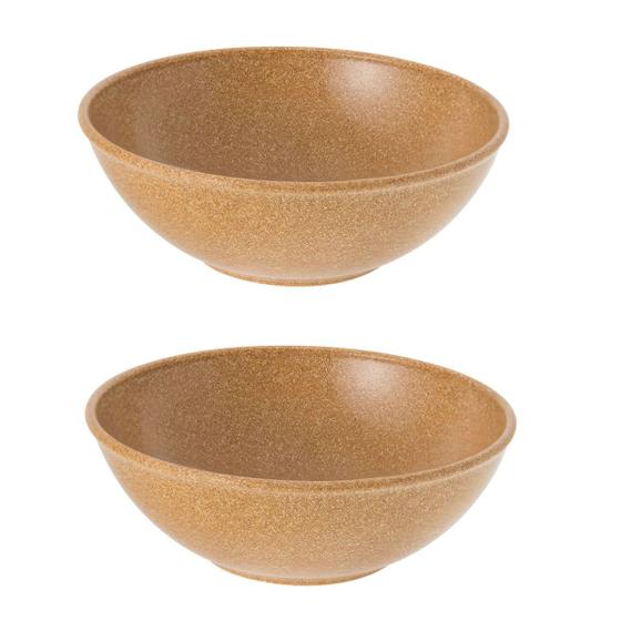 Imagem de 2un Tigela bowl 700ml salada petiscos Marrom Claro 17cm