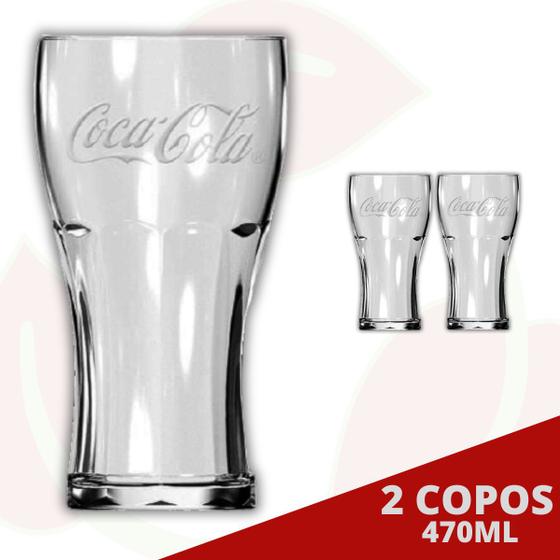 Imagem de 2UNI Copo Coca-Cola Contour 470ML Refresco Clássico Nadir