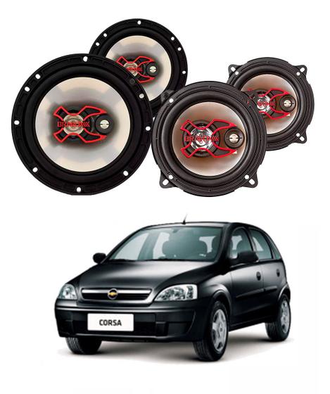 Imagem de 2x Alto Falantes 6" Polegadas + 2x 5" Polegadas 100W RMS Triaxial B3x60x/B3x50x Chevrolet Corsa 4P