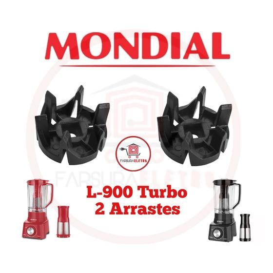 2x Arraste do Copo Liquidificador Mondial Turbo L-900 Menor preço em 2x Arraste do Copo Liquidificador Mondial Turbo L-900