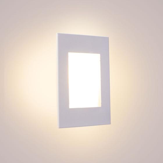 Imagem de 2x Balizador Embutir Parede Escada Caixa 4x2 BRANCO St1314