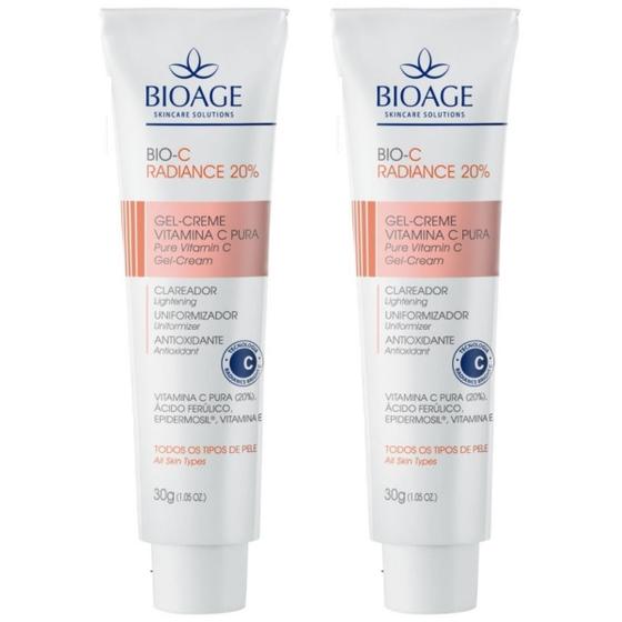 Imagem de 2X Bio-C Radiance Vitamina C Pura 20% Creme Clareador BIOAGE