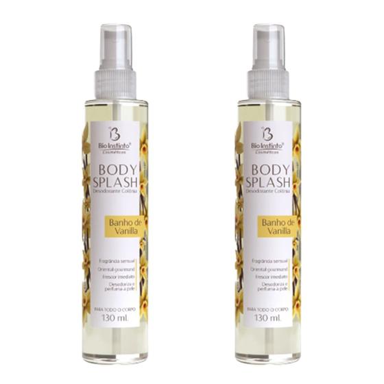 Imagem de 2x Body Splash Desodorante Colônia Banho de Vanilla 130ml