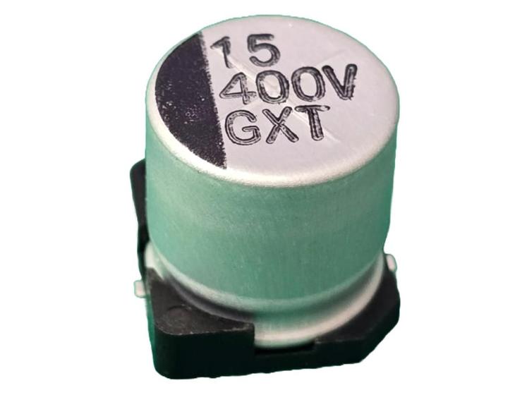 Imagem de 2x Capacitor Eletrolitico 15uf/400v Smd 12,5x13,5mm Gxt