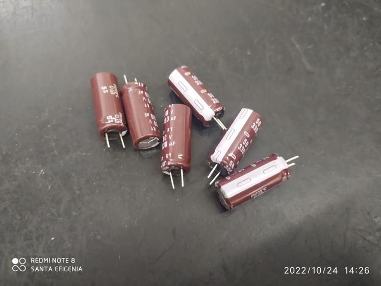 Imagem de 2x Capacitor Eletrolítico 330uf/50v 105 10x24mm Chemicon