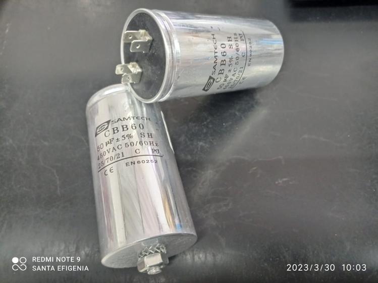 Imagem de 2x Capacitor Partida 50uf/450v Cbb60 5% 50x98mm Metalico