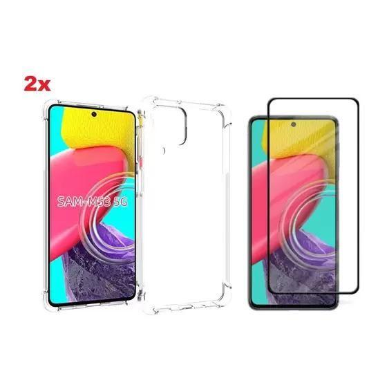 Imagem de 2x Capas Anti Impacto Transparente + 2x Peliculas de Vidro 3D para Samsung Galaxy M53 5G