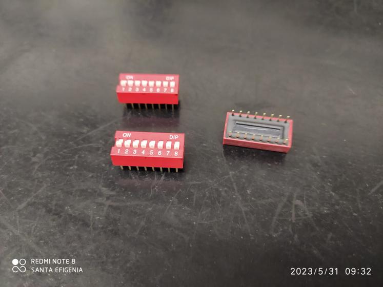 Imagem de 2x Chave Dip Switch 8 Vias 180 Vm