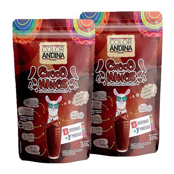 2x Choconiños Achocolatado Infantil Color Andina Foods 200g ...