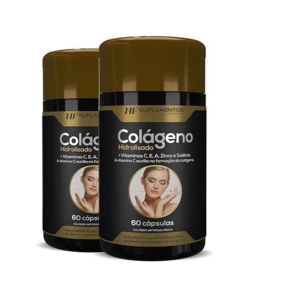 Imagem de 2X Colageno Hidrolisado + Vitaminas 60Caps Hf Suplementos