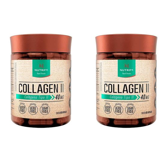 Imagem de 2x Collagen II (40mg) Colágeno Tipo 2 - Nutrify - 60 cáps