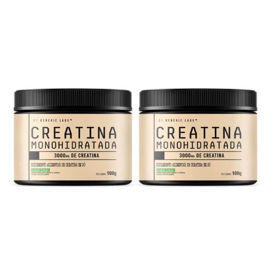 Imagem de 2x Creatina (100g) - Com Sabor - Generic Labs - (100g) - Generic Labs