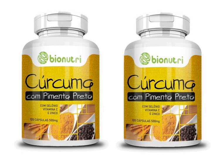 Imagem de 2x  Curcuma  com  Pimenta  Preta 500mg 240cps Original