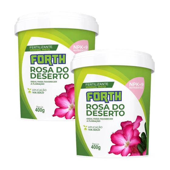 Imagem de 2X Fertilizante Mineral Misto p/Rosa do Deserto (400g) FORTH