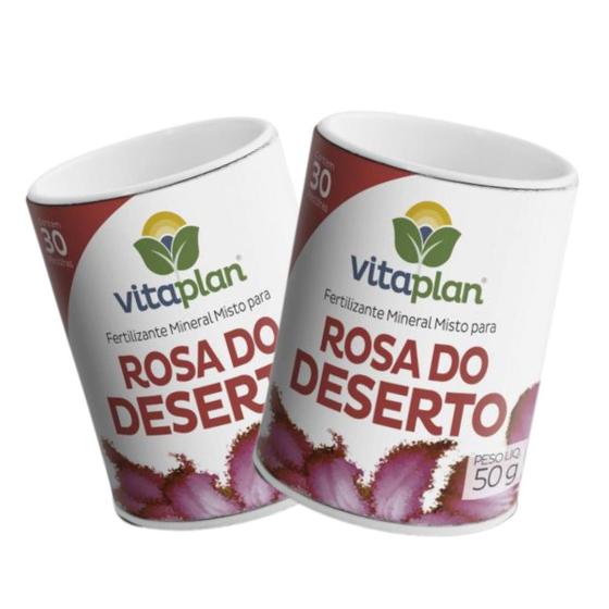 Imagem de 2X Fertilizante Pastilha para Rosa do Deserto (50g) VITAPLAN