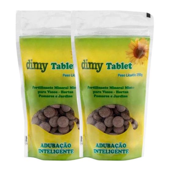 Imagem de 2X Fertilizantes Adubo Liberação Lenta Tablet (250g) DIMY