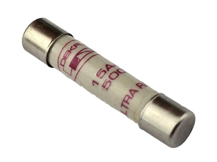 Imagem de 2x Fusivel Ultra Rapido 15amp 500v 6x32mm Dekfuse