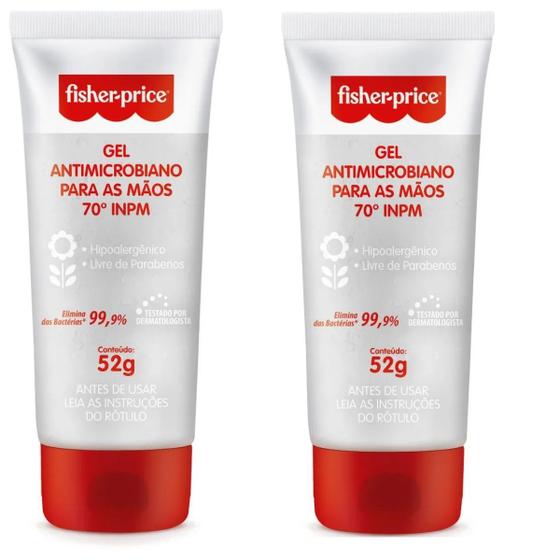 Imagem de 2x gel antimicrobiano antiseptico para maos 52g fisher price