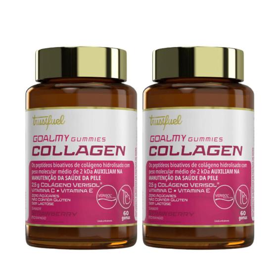 Imagem de 2x Goalmy Gummies Collagen Trust Fuel Strawberry 60 Gomas