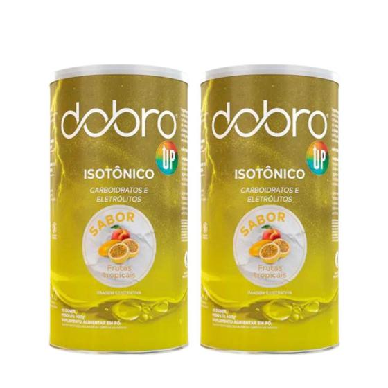 Imagem de 2x Isotônico Up com Carbo Dobro Sabor Frutas Tropicais 450g