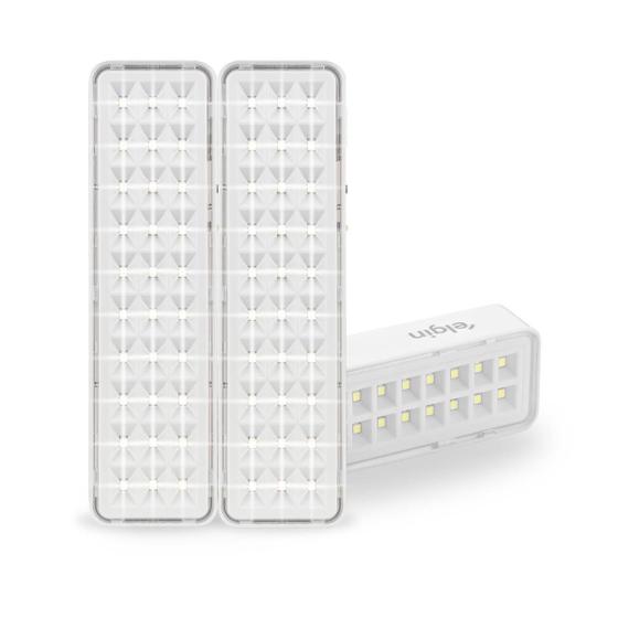 2x Lâmpada luminaria emergencia recarregavel 30 LEDs alto brilho falta de energia