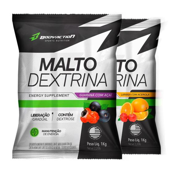 Imagem de 2x Maltodextrina Malto Dextrin 1kg - Bodyaction