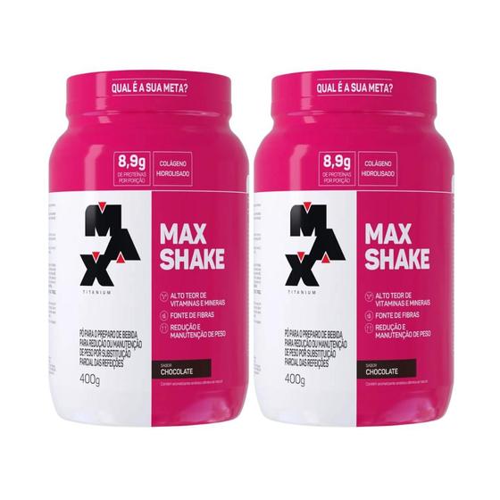 Imagem de 2x Max Shake - 400g Cada - Max Titanium