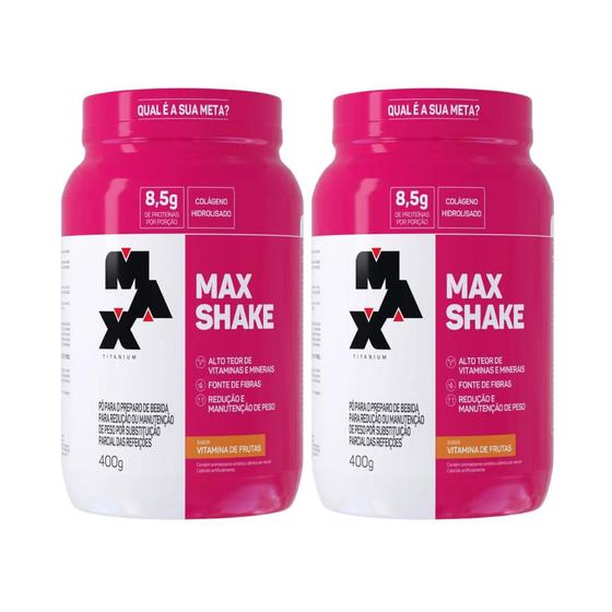 Imagem de 2x Max Shake - 400g Cada - Max Titanium