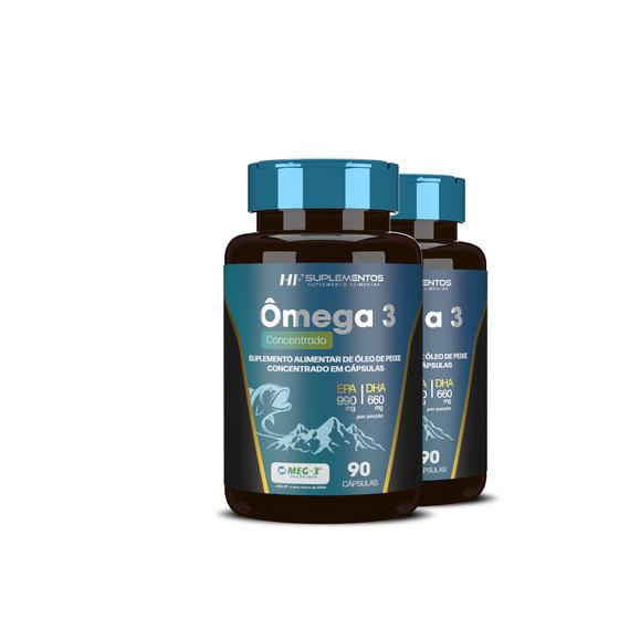 Imagem de 2x OMEGA 3 CONCENTRADO 90 CAPS HF SUPLEMENTOS