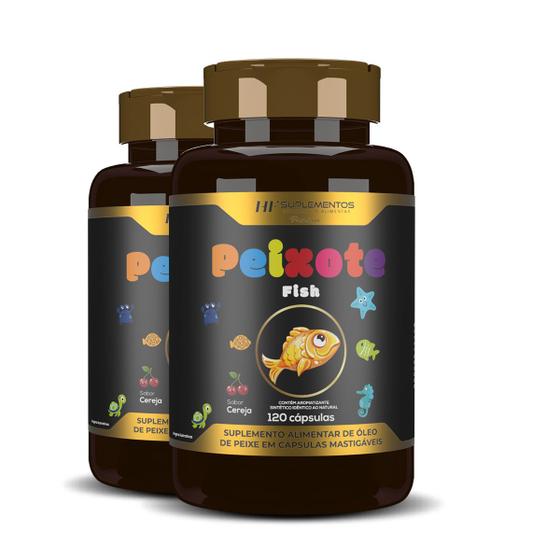 Imagem de 2x PEIXOTE OMEGA 3 KIDS MASTIGAVEL 120CAPS HF SUPLEMENTOS