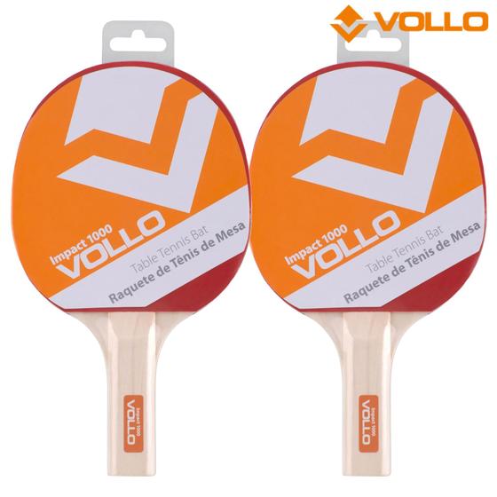 Imagem de 2x Raquete de Tênis de Mesa Profissional Ping Pong Impact 1000 Vollo Sports