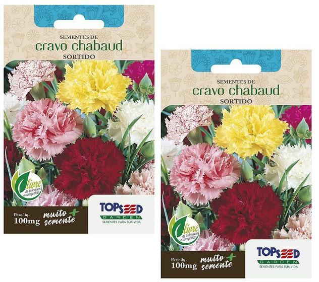 Imagem de 2X Sementes Cravo Chabaud (Sortido) TOPSEED