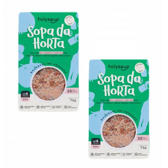 Imagem de 2x Sopa Da Horta- Leve e Nutritiva- Holysoup- Sem Glúten-72g