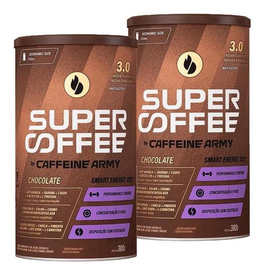 2x Supercoffee 3.0 Café Arábica Chocolate Caffeine Army Menor preço em 2x Supercoffee 3.0 Café Arábica Chocolate Caffeine Army