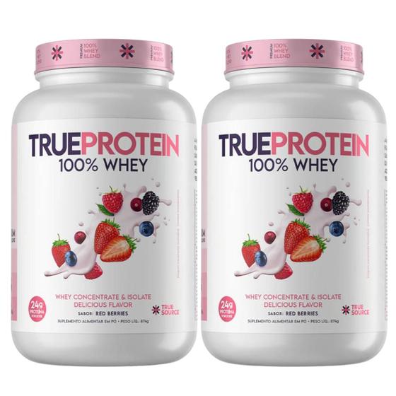 Imagem de 2x True Protein 100% Whey True Source Red Berries 874g