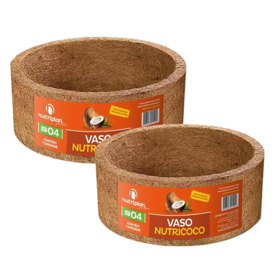 Imagem de 2X Vaso Redondo Nutricoco N04 (13x25,5cm) NUTRIPLAN