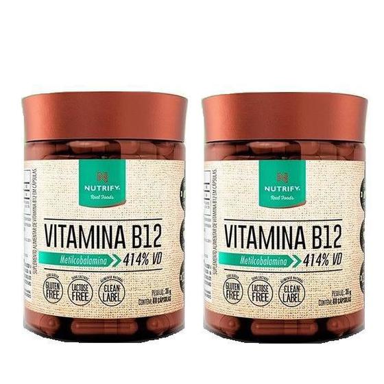 Imagem de 2X Vitamina B12 - Vegana - 60 Caps - Nutrify