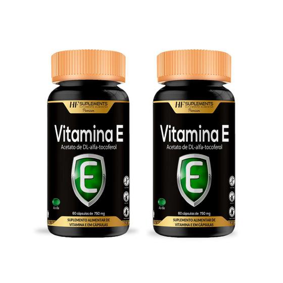 Imagem de 2x vitamina e 400ui alfa tocoferol 60 caps hf suplements