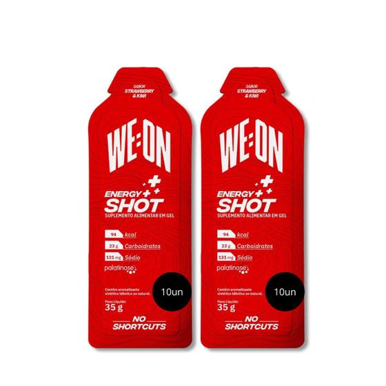 Imagem de 2x Weon Energy Shot Gel Morango e Kiwi Caixa 10 Unidades