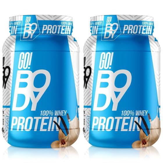 Imagem de 2x Whey Protein Concentrado Go Body Sabor Baunilha