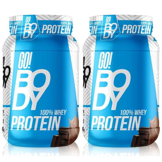 Imagem de 2x Whey Protein Concentrado Go Body Sabor Chocolate