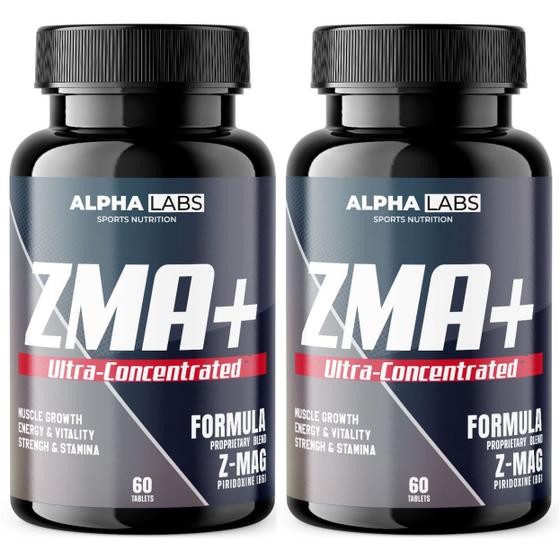 Imagem de 2x ZMA Alpha Labs - Zinco Magnésio e Vitamina B6 - 120 tabletes