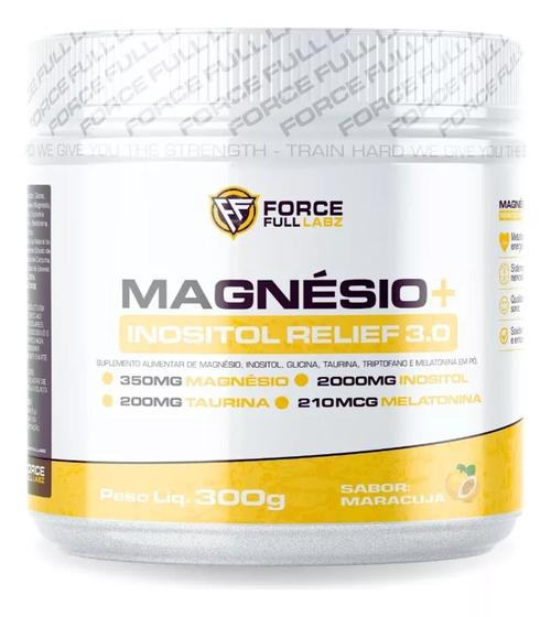 Imagem de 3.0 Magnésio + Inositol Relief 300g 43dses 100% Natural Sabor Maracujá