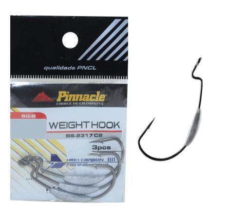 Imagem de 3 Anzol Pesca Offset Lastreado 1/0 2gr Weight Hook Pinnacle